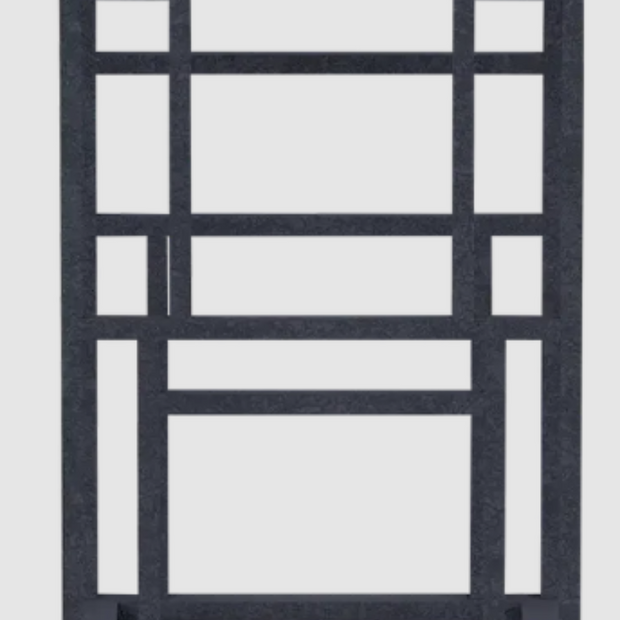 Black metal frame on a white background