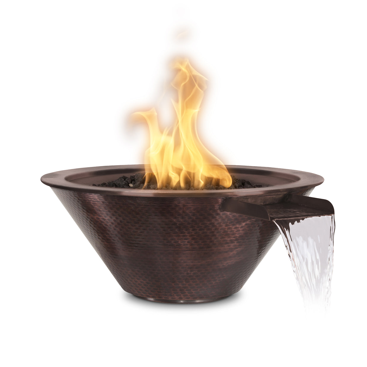 The Outdoor Plus - Cazo Fire & Water Bowl in Hammered Copper