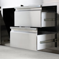 Videl Combo Door and Drawer — Stainless Steel