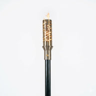 Classic 304 Stainless Steel Comet Torch head and 68-inch mounting post by The Outdoor Plus on a white background