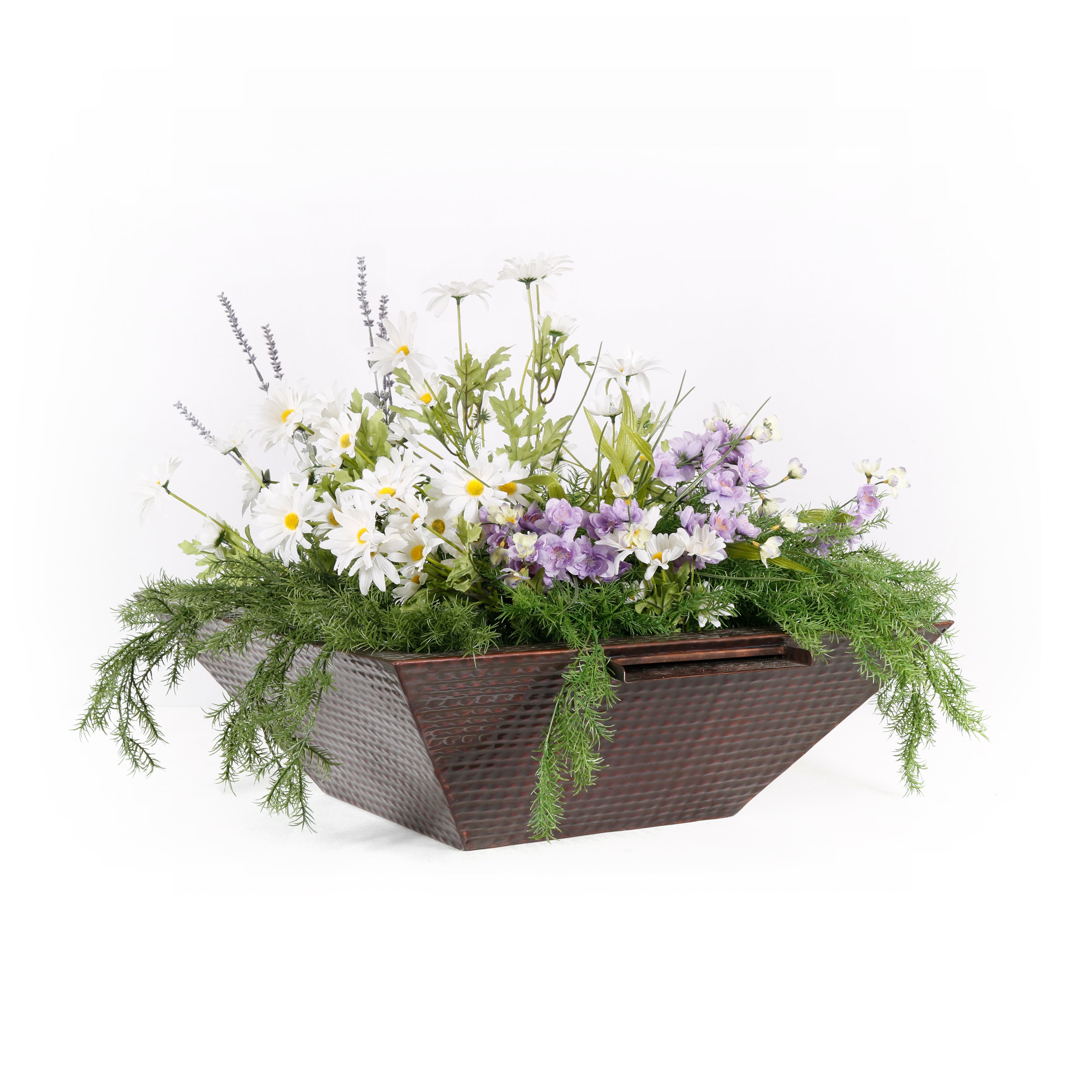 The Outdoor Plus - Maya Planter & Water Bowl in Hammered Copper