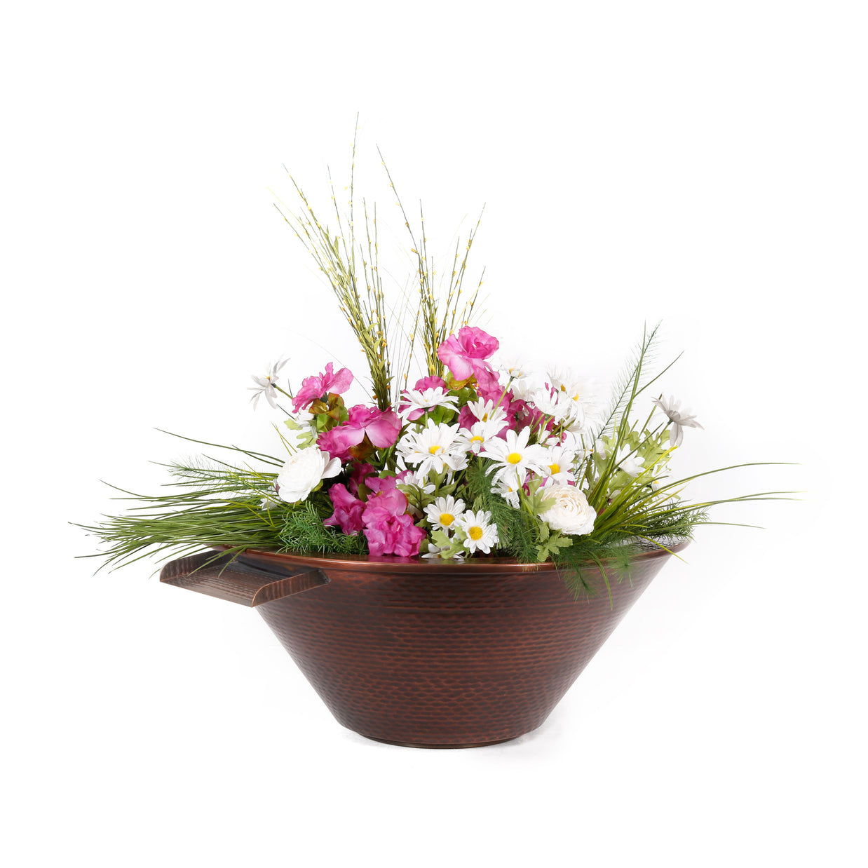 The Outdoor Plus - Cazo Planter & Water Bowl in Hammered Copper