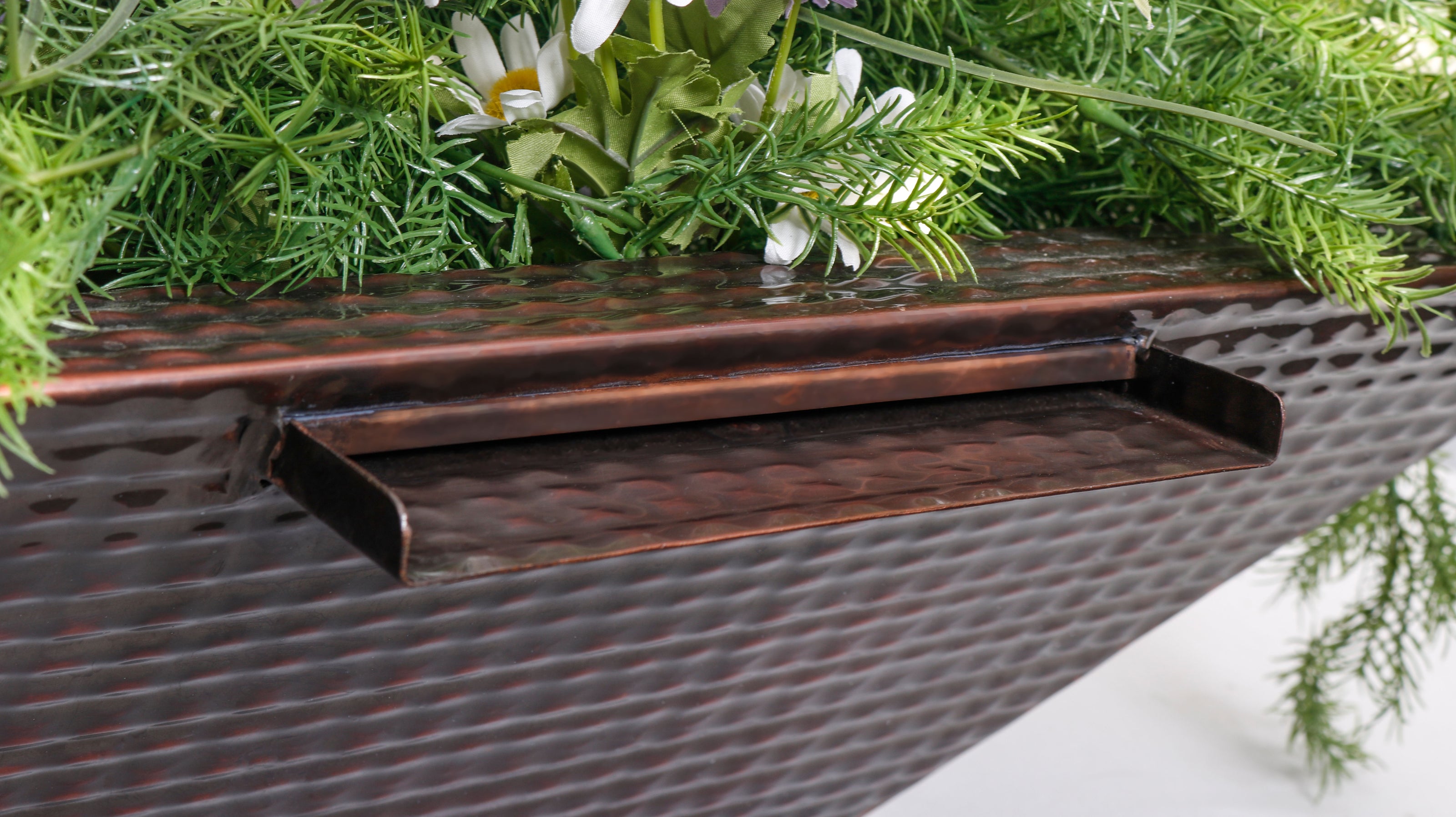 The Outdoor Plus - Maya Planter & Water Bowl in Hammered Copper