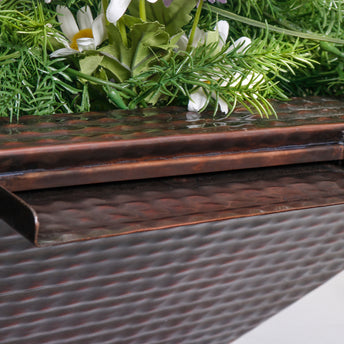 The Outdoor Plus - Maya Planter & Water Bowl in Hammered Copper