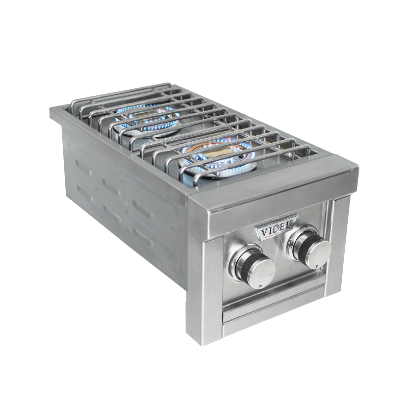 Stainless steel double burner