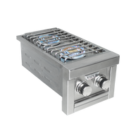 Stainless steel double burner