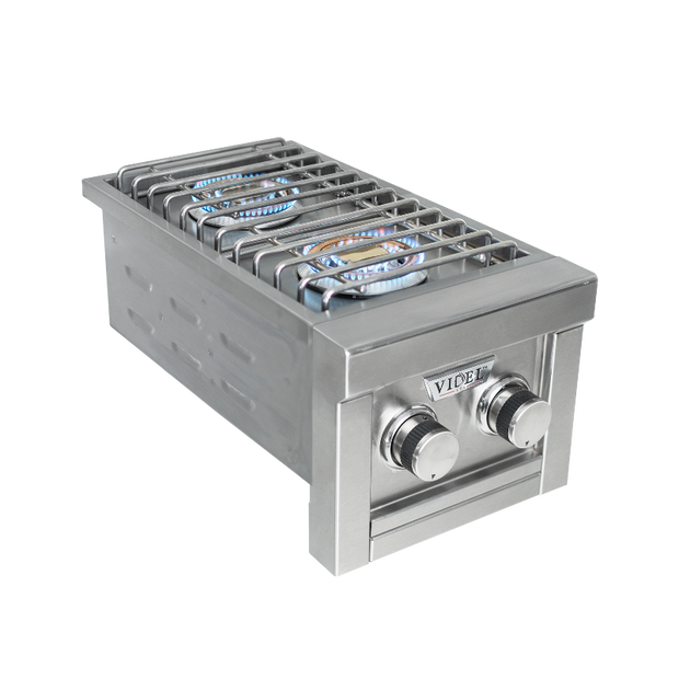 Stainless steel double burner