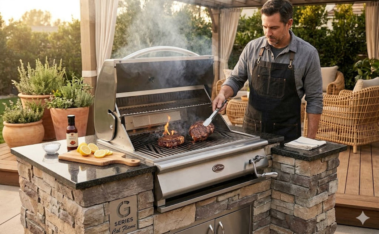 Cal Flame - BBQ Built In Grills G Charcoal - LP