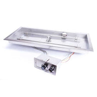 Stainless steel kitchen exhaust hood on a white background