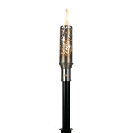 304 Stainless Steel Hawi torch head with 68-inch mounting post by The Outdoor Plus on white background