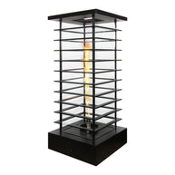 Modern High Rise Fire Tower with vertical 304 Stainless Steel slats and GFRC base by The Outdoor Plus.