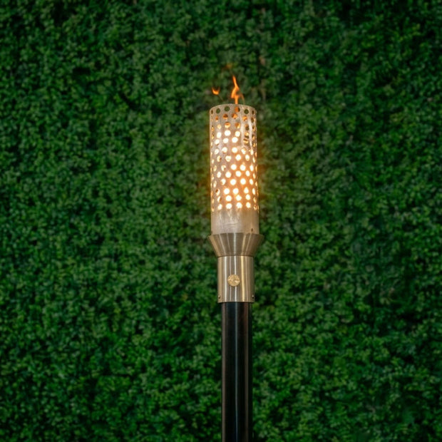 304 Stainless Steel Honeycomb torch head with 68-inch mounting post by The Outdoor Plus in the garden