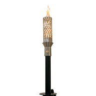 304 Stainless Steel Honeycomb torch head with 68-inch mounting post by The Outdoor Plus on white background