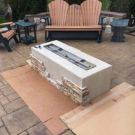 Fire Pit Kit clad in stone