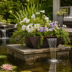 The Outdoor Plus - Maya Planter & Water Bowl in Hammered Copper