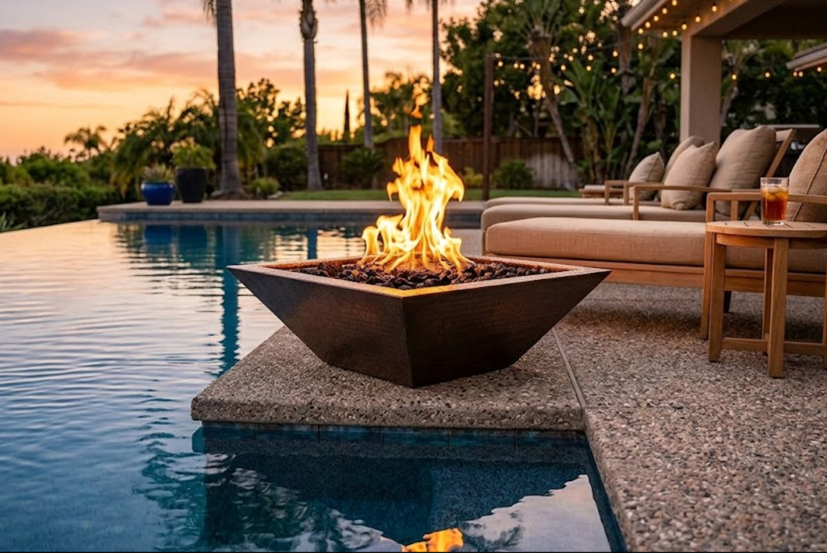 The Outdoor Plus - Maya Fire Bowl in Hammered Copper