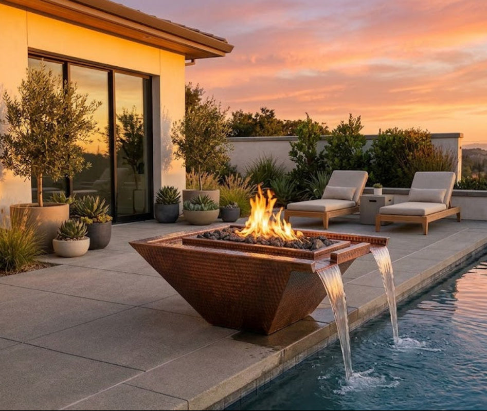 The Outdoor Plus - Nile Fire & Water Bowl in Hammered Copper