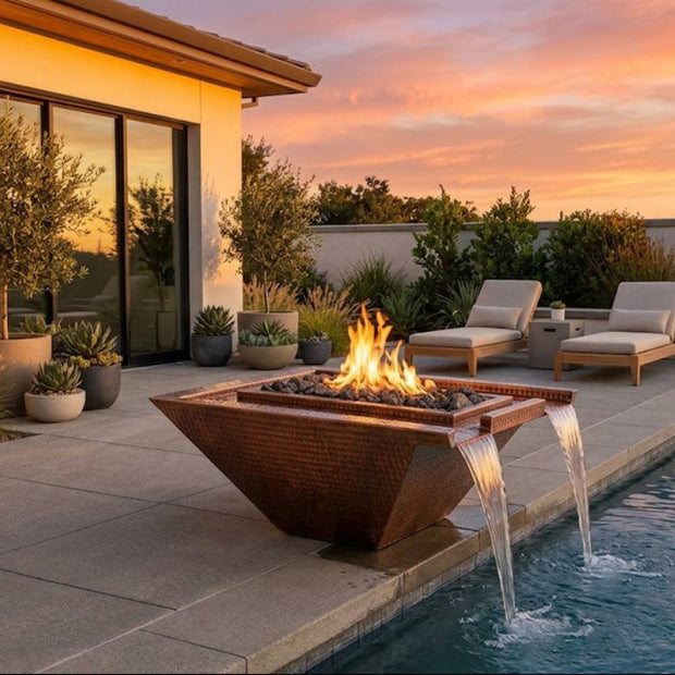 The Outdoor Plus - Nile Fire & Water Bowl in Hammered Copper