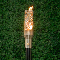 304 Stainless Steel Hawi torch head with 68-inch mounting post by The Outdoor Plus in the garden