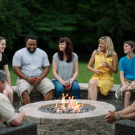HPC Certified Fire Pit Insert - Round Flat Pan - Match Lit Ignition