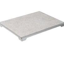 Rectangular stone countertop on a white background