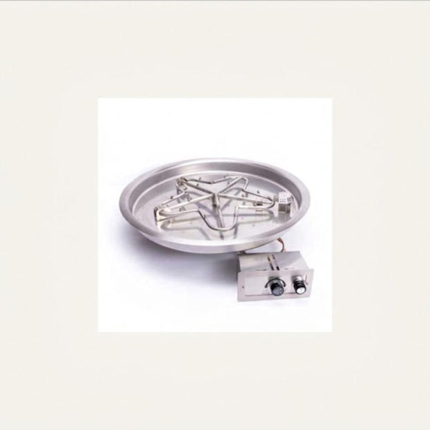 HPC Certified Fire Pit Insert - Round Bowl - Push  Button Ignition