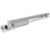 Stainless steel shower burner on a white background