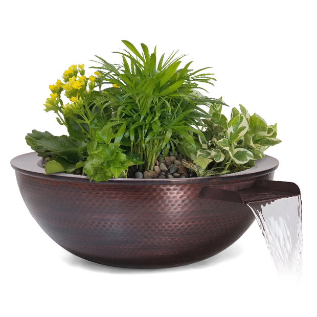 The Outdoor Plus - Sedona Planter & Water Bowl in Hammered Copper
