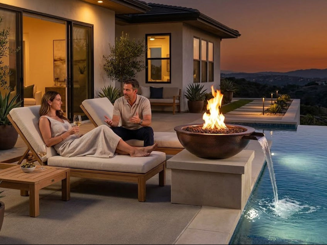 The Outdoor Plus - Sedona Fire & Water Bowl in Hammered Copper