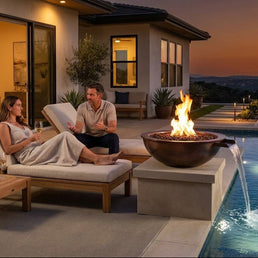 The Outdoor Plus - Sedona Fire & Water Bowl in Hammered Copper