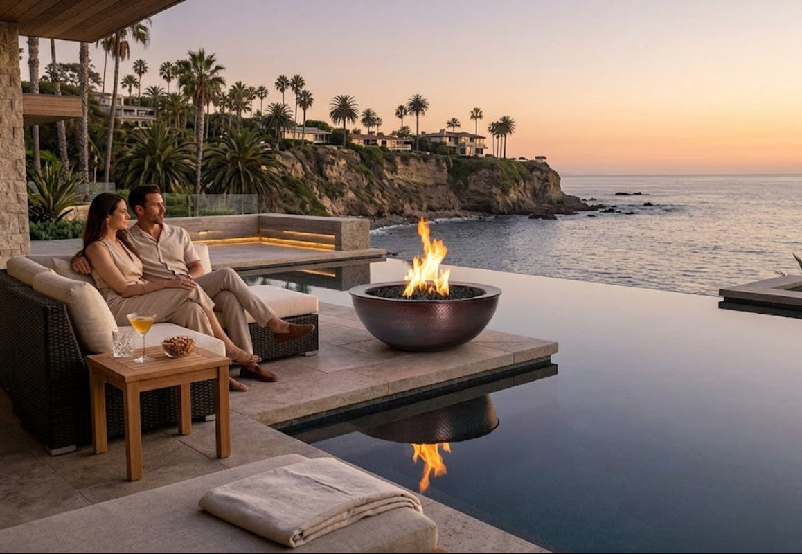 The Outdoor Plus - Sedona Fire Bowl in Hammered Copper