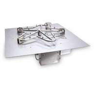 HPC Certified Fire Pit Insert - Square Flat Pan - Match Lit Ignition