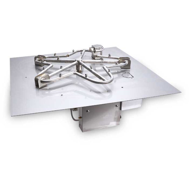 HPC Certified Fire Pit Insert - Square Flat Pan - Match Lit Ignition
