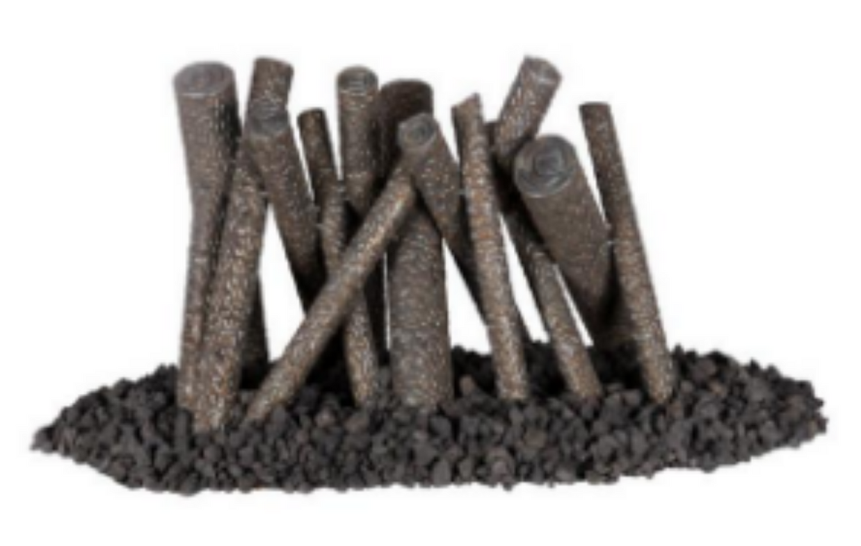 Carbon blocks with a white background
