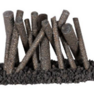 Carbon blocks with a white background