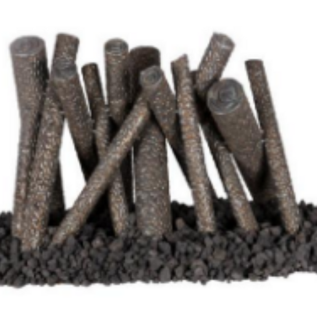 Carbon blocks with a white background