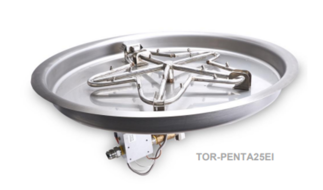 HPC Certified Fire Pit Insert - Round Bowl - Electronic Ignition