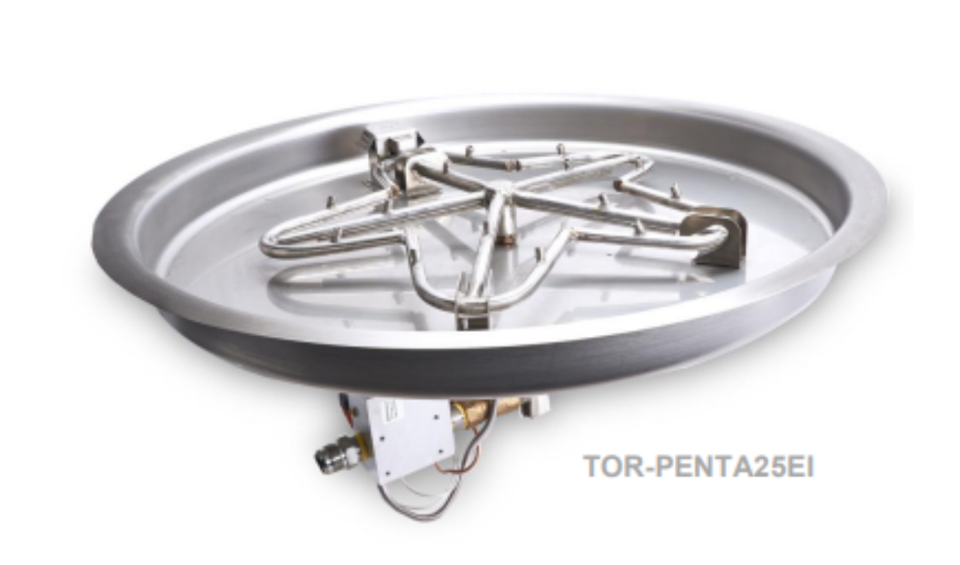 HPC Certified Fire Pit Insert - Round Bowl - Electronic Ignition