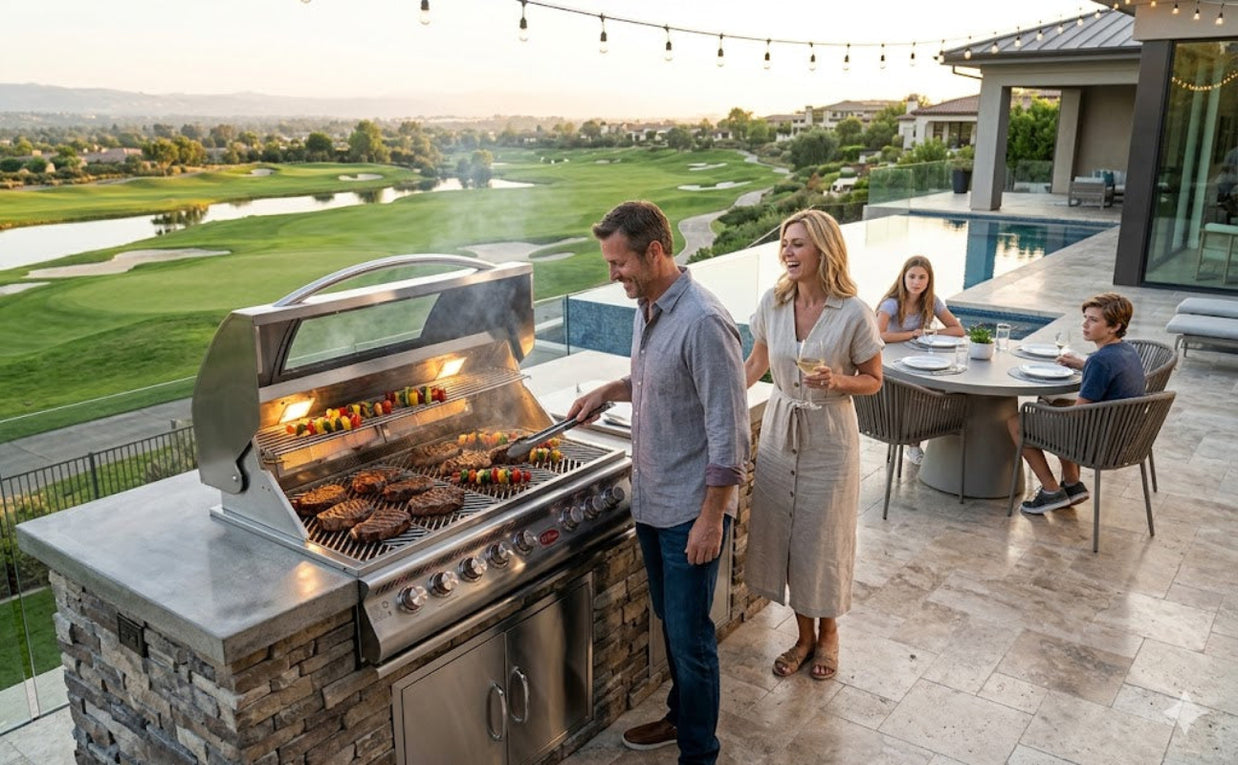 Cal Flame - BBQ Built In Grills Top Gun 5 BURNER Convection - LP