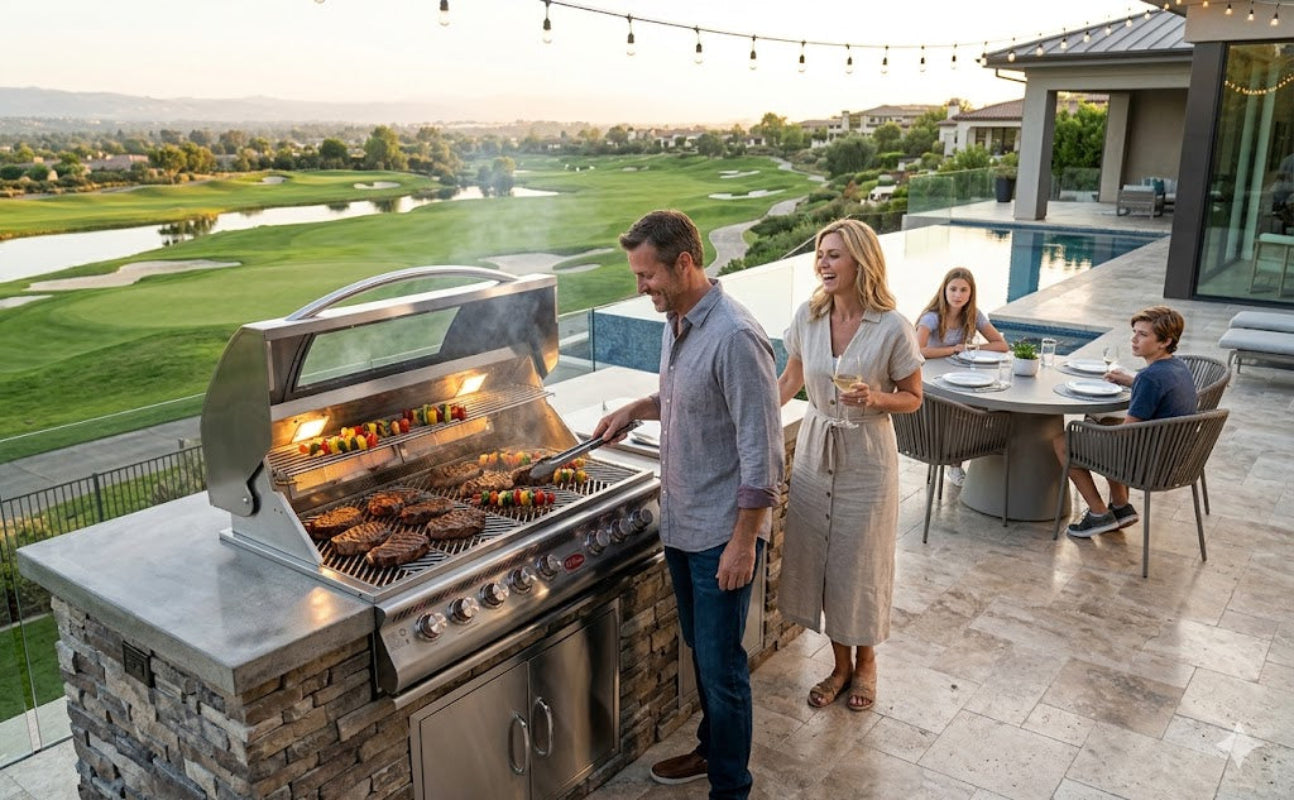 Cal Flame - BBQ Built In Grills Top Gun 5 BURNER Convection - LP