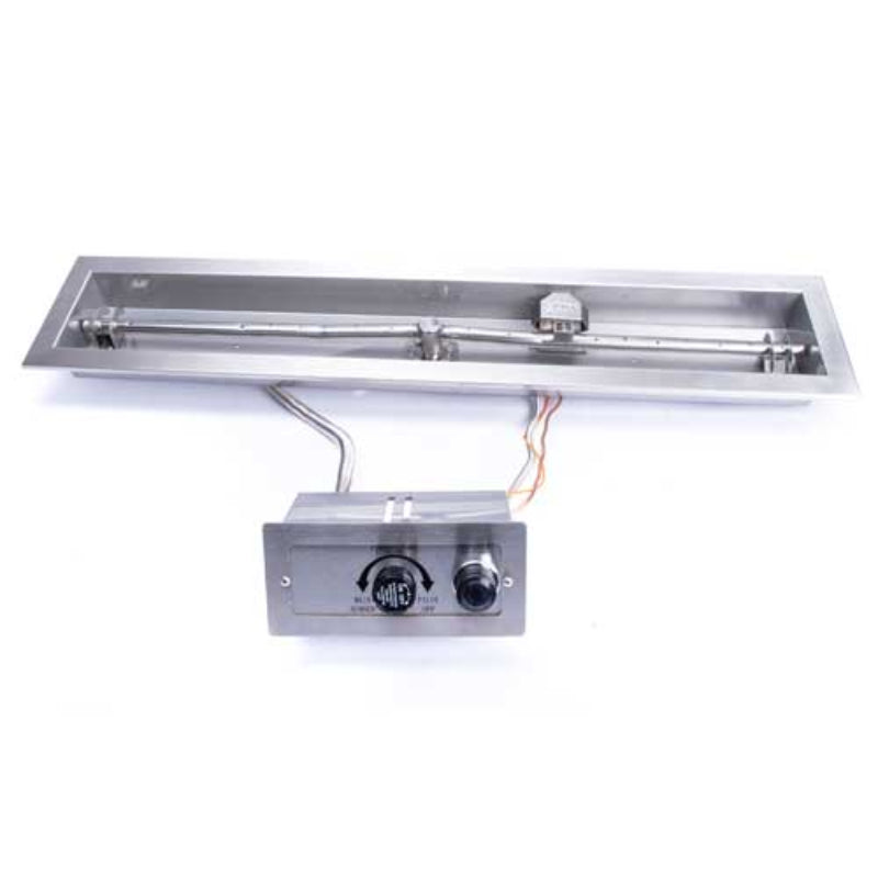 Stainless steel electrical component on a white background