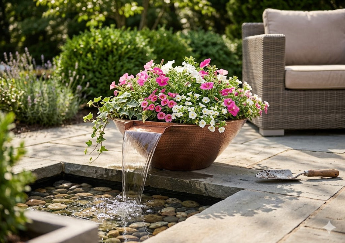 The Outdoor Plus - Cazo Planter & Water Bowl in GFRC
