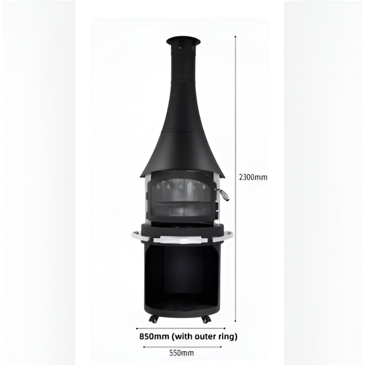 Nocturne Hearth Orbit Glass Chiminea