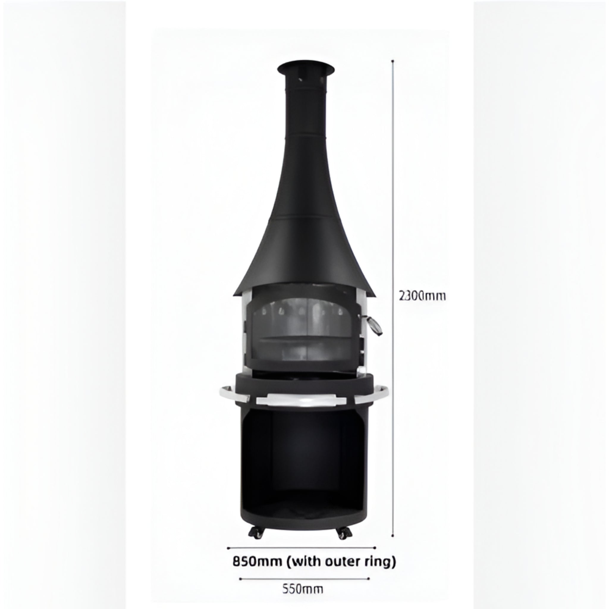 Nocturne Hearth Orbit Glass Chiminea