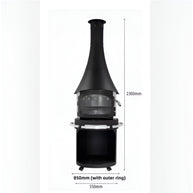 Nocturne Hearth Orbit Glass Chiminea