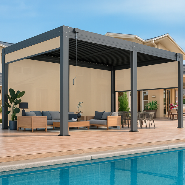 LumaShade Atria Screen Pergola