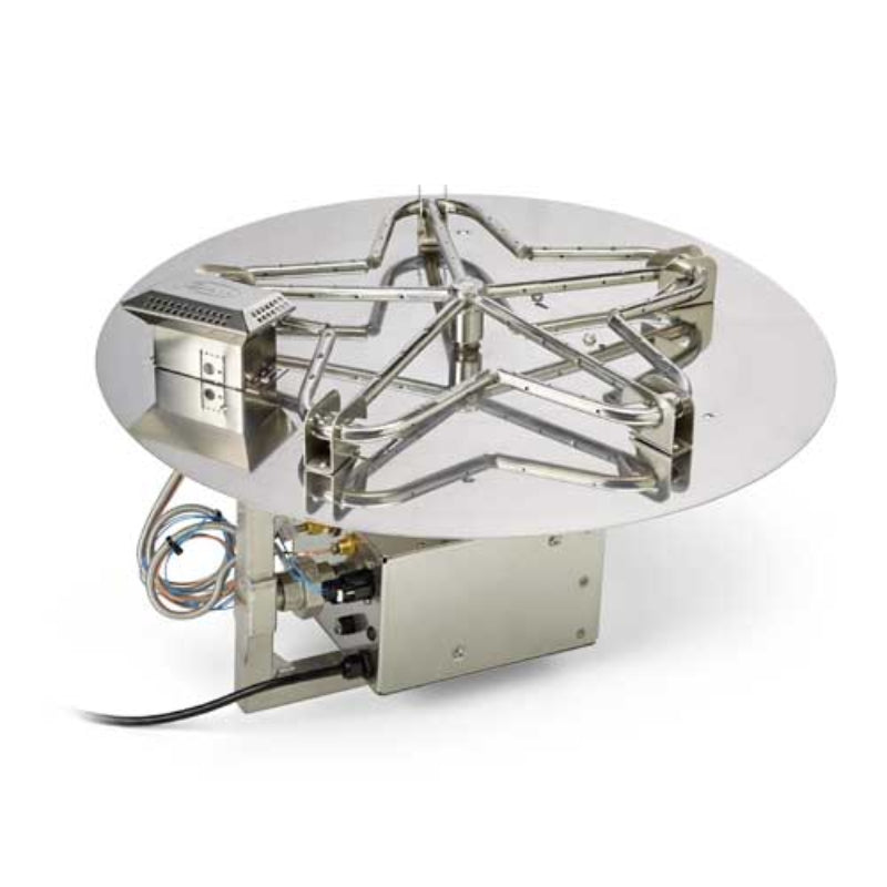 Certified Fire Pit Insert - Round Flat Pan - Electronic Ignition