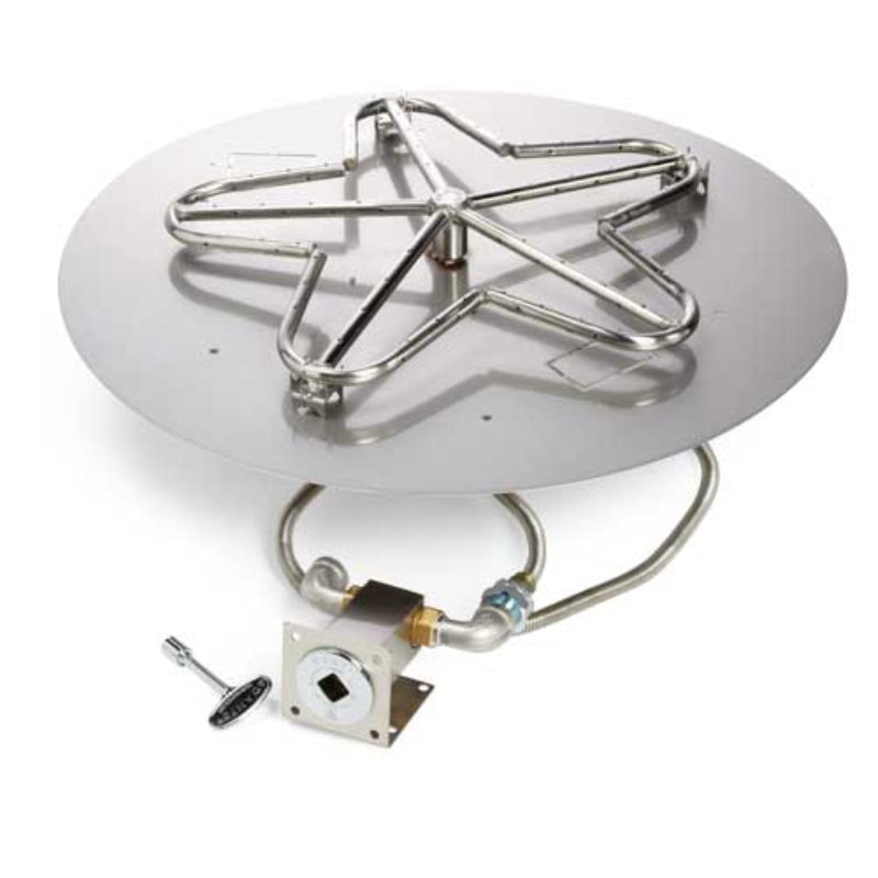 HPC Certified Fire Pit Insert - Round Flat Pan - Match Lit Ignition