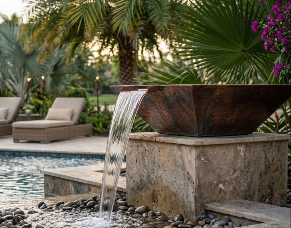The Outdoor Plus - Maya Water Bowl in Hammered Copper