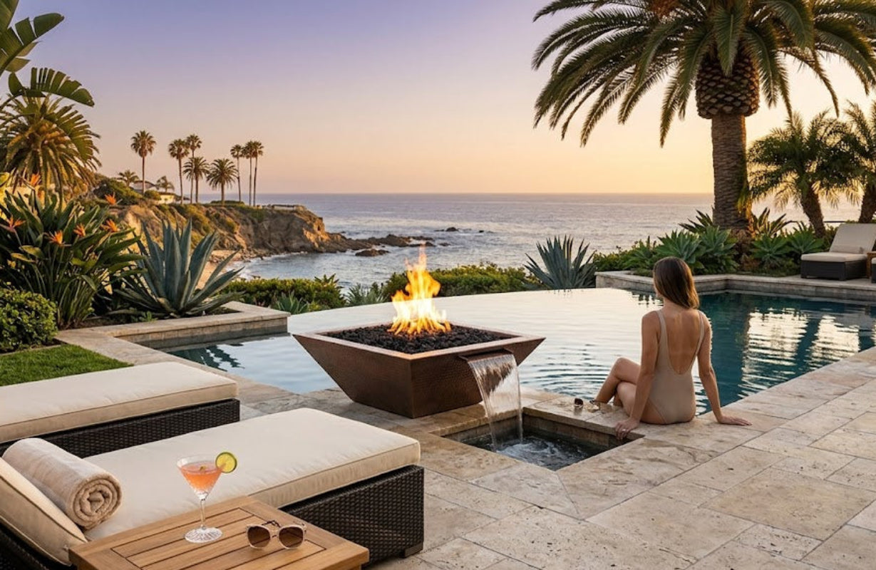 The Outdoor Plus - Maya Fire & Water Bowl in Hammered Copper